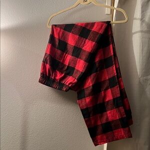 Red and Black Plaid Pants